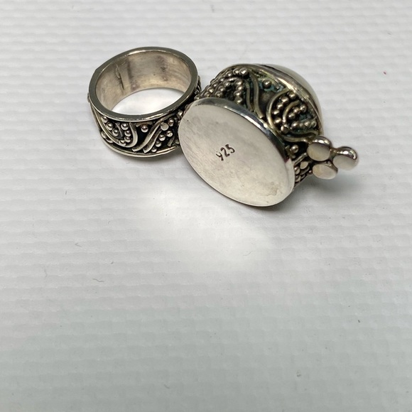 Beautiful 925 Silver Faux Pearl Slide Pendant - Picture 4 of 7